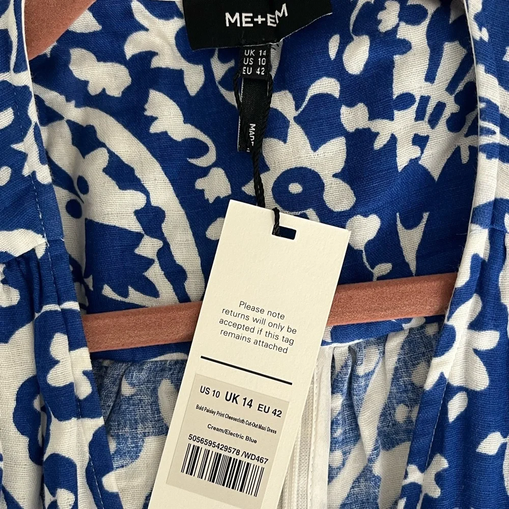 ME+EM Blue and White Maxi Dress - Picture 6 of 6